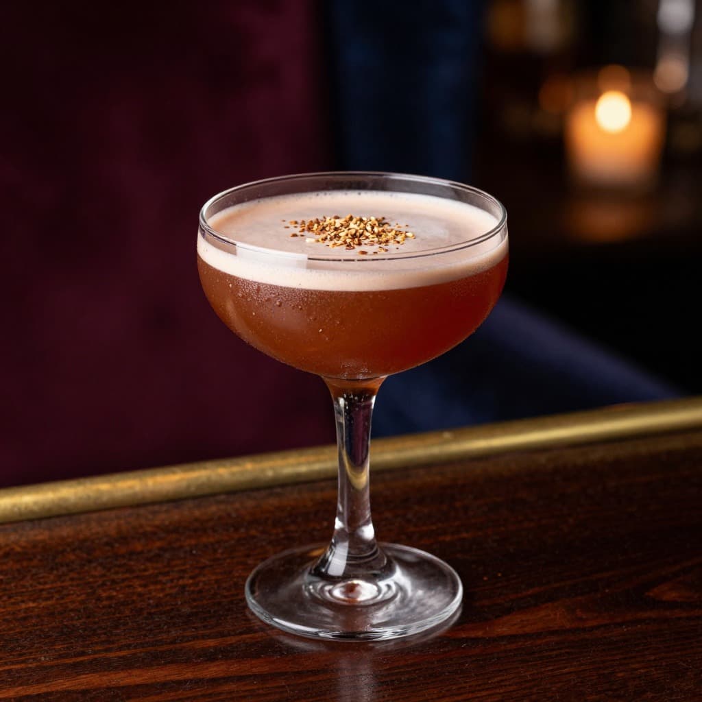 An Alexander cocktail in a cocktail glass