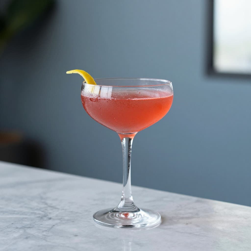 A Cardinale cocktail in a cocktail glass