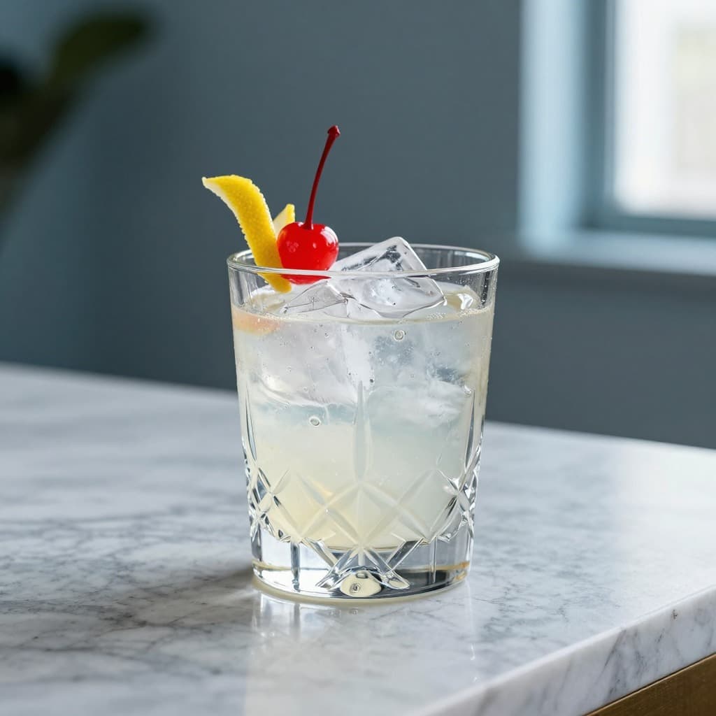 A Casino cocktail in an old fashioned glass
