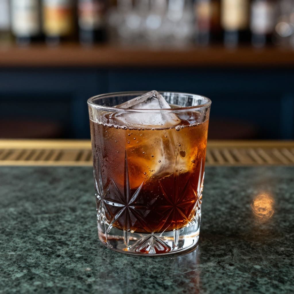 A Fernandito cocktail in an old fashioned glass