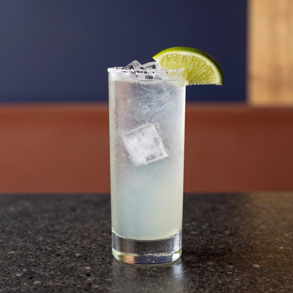 A Paloma cocktail in a highball glass