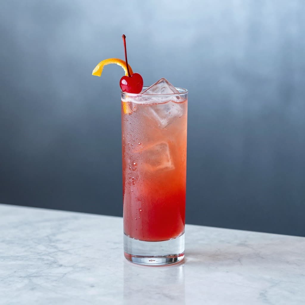 A Sea Breeze cocktail in a highball glass