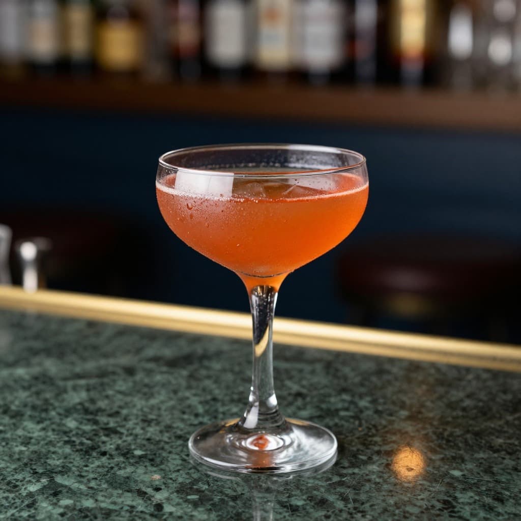 A Trinidad Sour cocktail in a cocktail glass