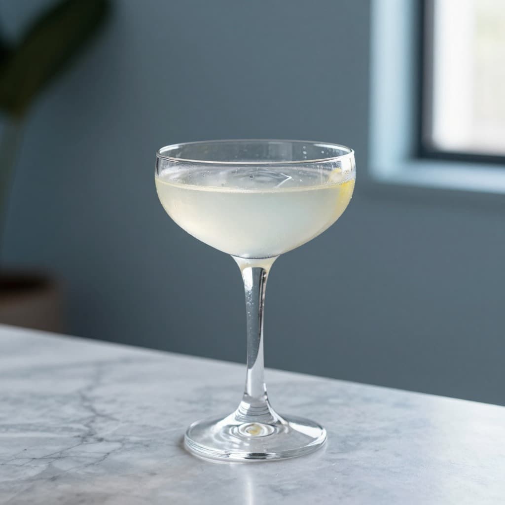 A White Lady cocktail in a cocktail glass